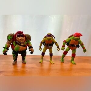 Lot TMNT Teenage Mutant Ninja Turtles Action Figures Posable Jointed Vinyl Toys